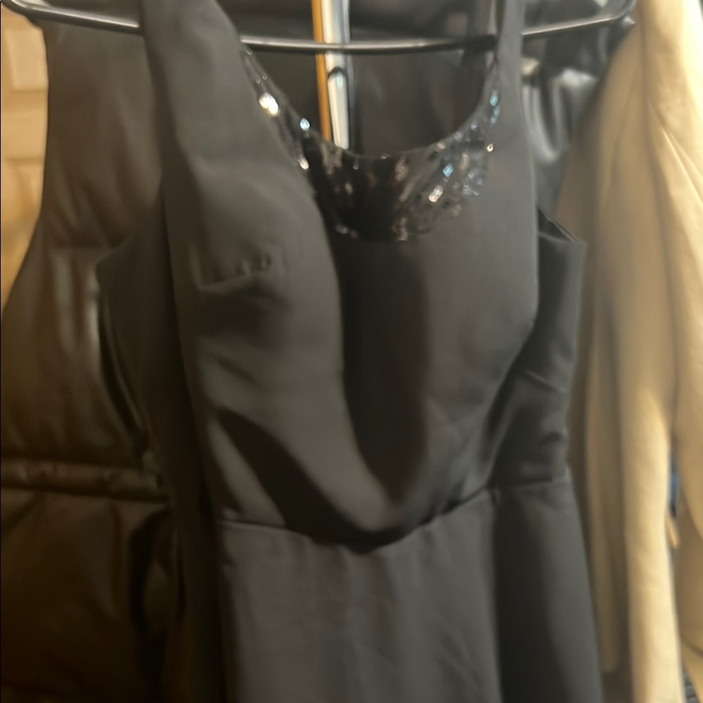 Elegant Black Dress with Sequin Detail